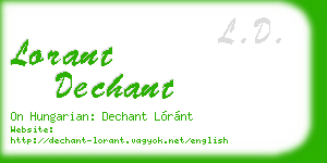 lorant dechant business card
